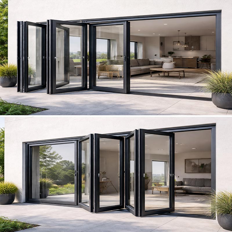 Vouwdeuren van aluminiumlegering